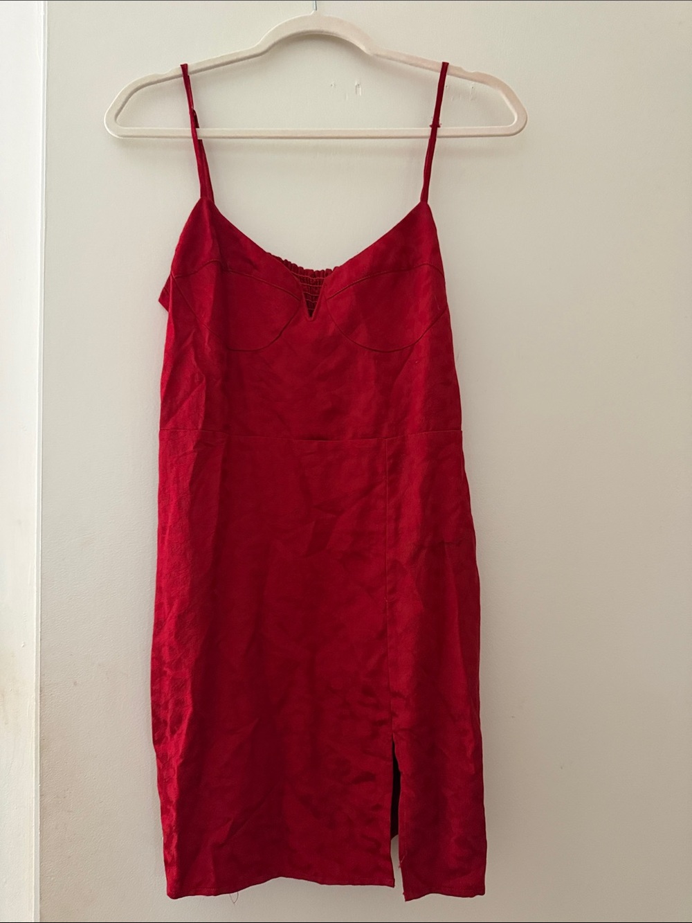 Blue Life Red Mini Slip Dress with Thin Straps
